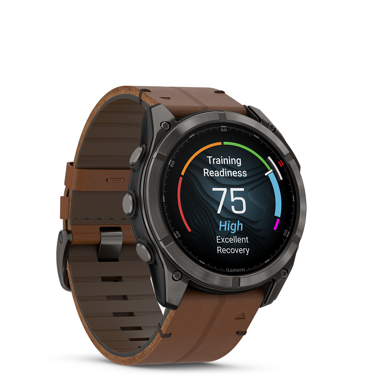 Fenix8Pro_51mm_Carbon_Leather_Front-right_0010_F8_Pro_training_readiness