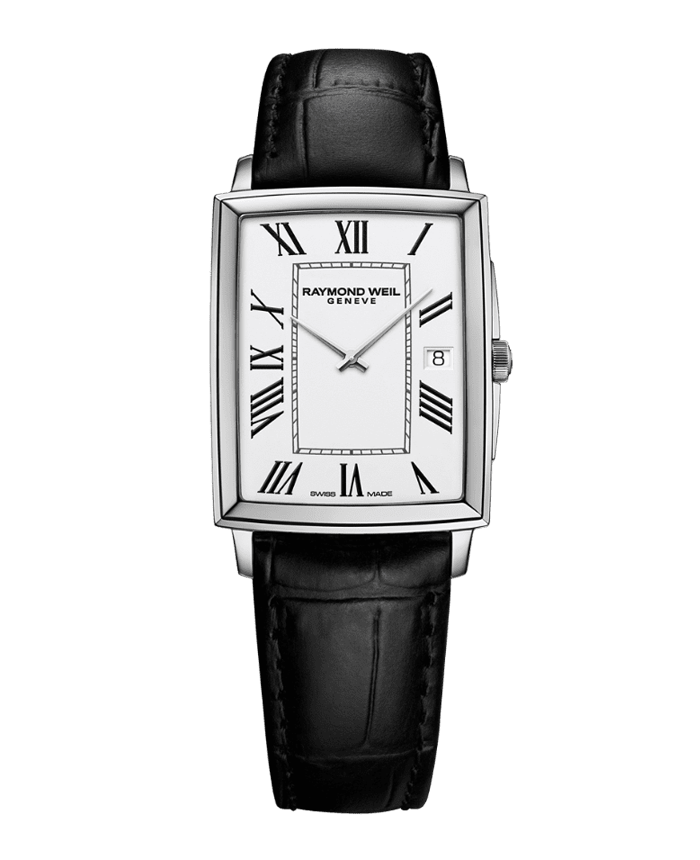 5425-STC-00300 RW TOCCATA M Q SQ. WHITE DIAL ROM, LEATH STRP