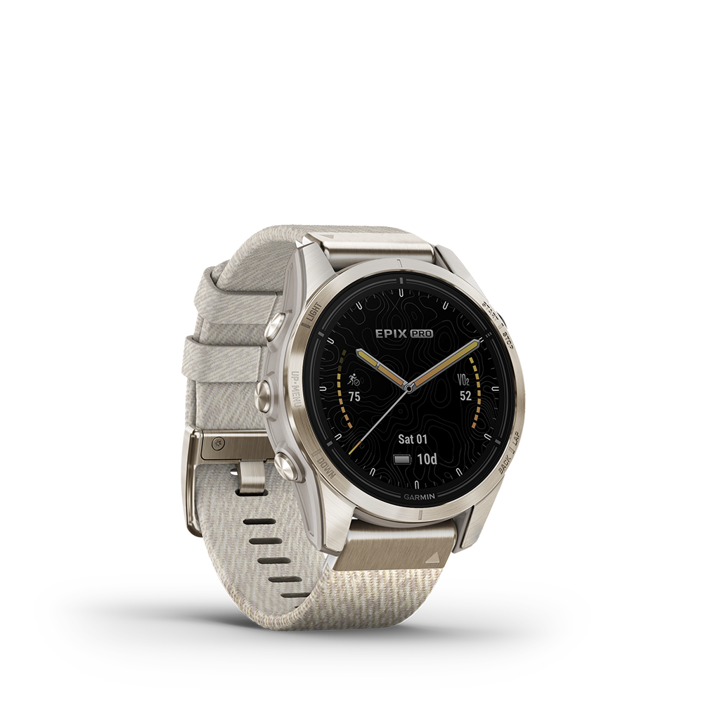 Garmin epix Pro (Gen 2) – Sapphire Edition 42mm, Soft Gold, Nylon - Image 5
