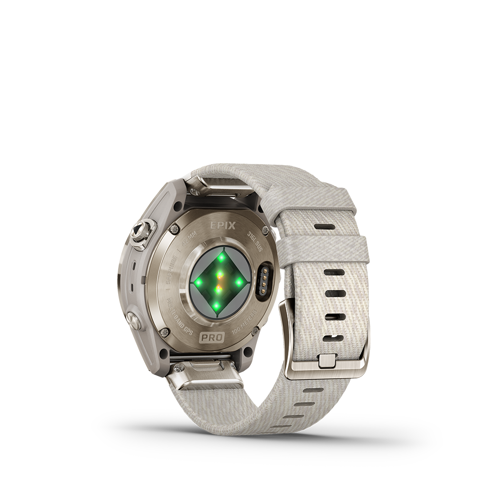 Garmin epix Pro (Gen 2) – Sapphire Edition 42mm, Soft Gold, Nylon - Image 8