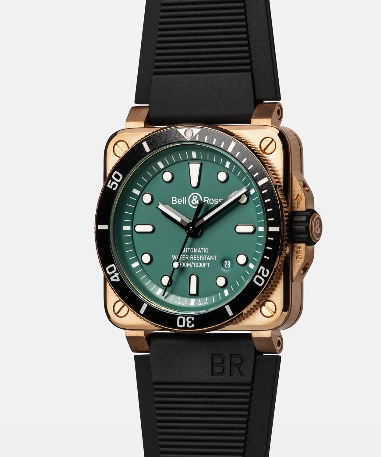Bell & Ross BR 03-92 Diver Black & Green Bronze - BR0392-D-LT-BR/SRB - Image 2