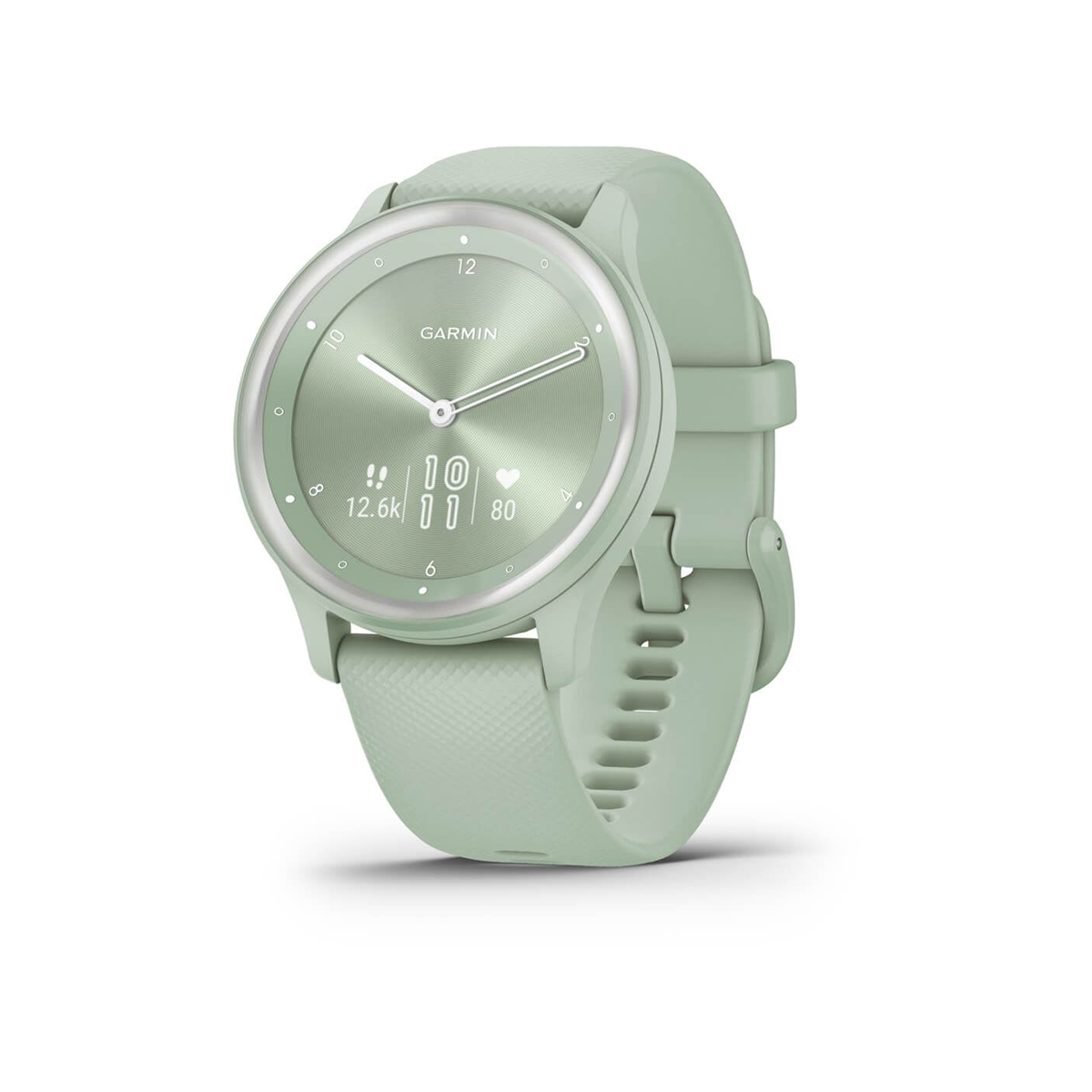 Garmin vívomove® Sport - Urkasse i fargen Cool Mint og silikonrem med sølvfargede detaljer