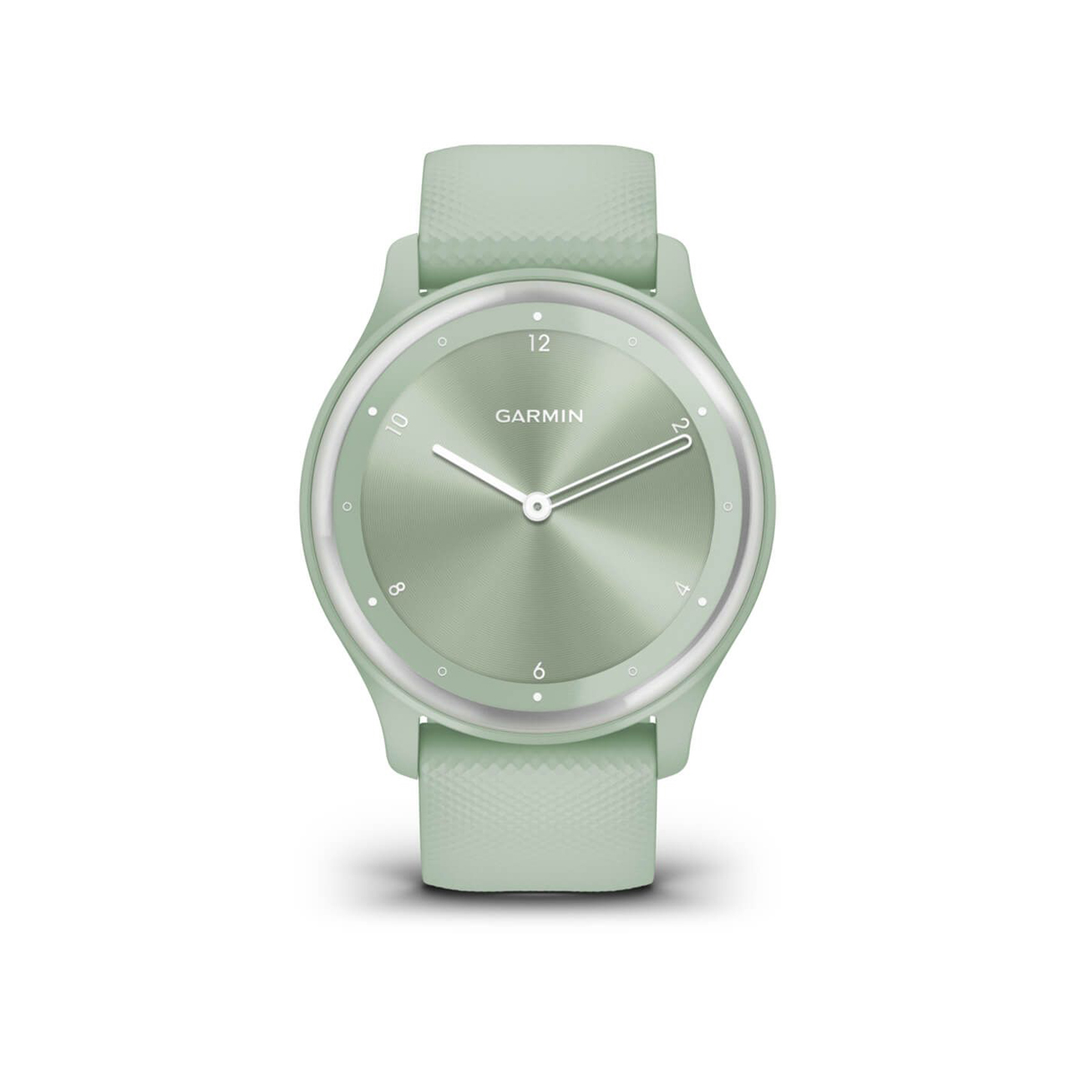 Garmin vívomove® Sport - Urkasse i fargen Cool Mint og silikonrem med sølvfargede detaljer - Image 2