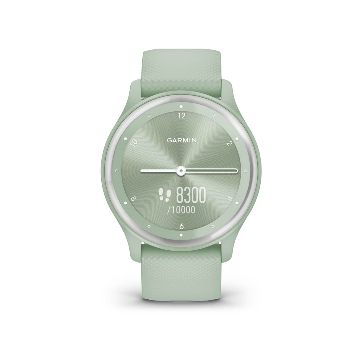 Garmin vívomove® Sport - Urkasse i fargen Cool Mint og silikonrem med sølvfargede detaljer - Image 4