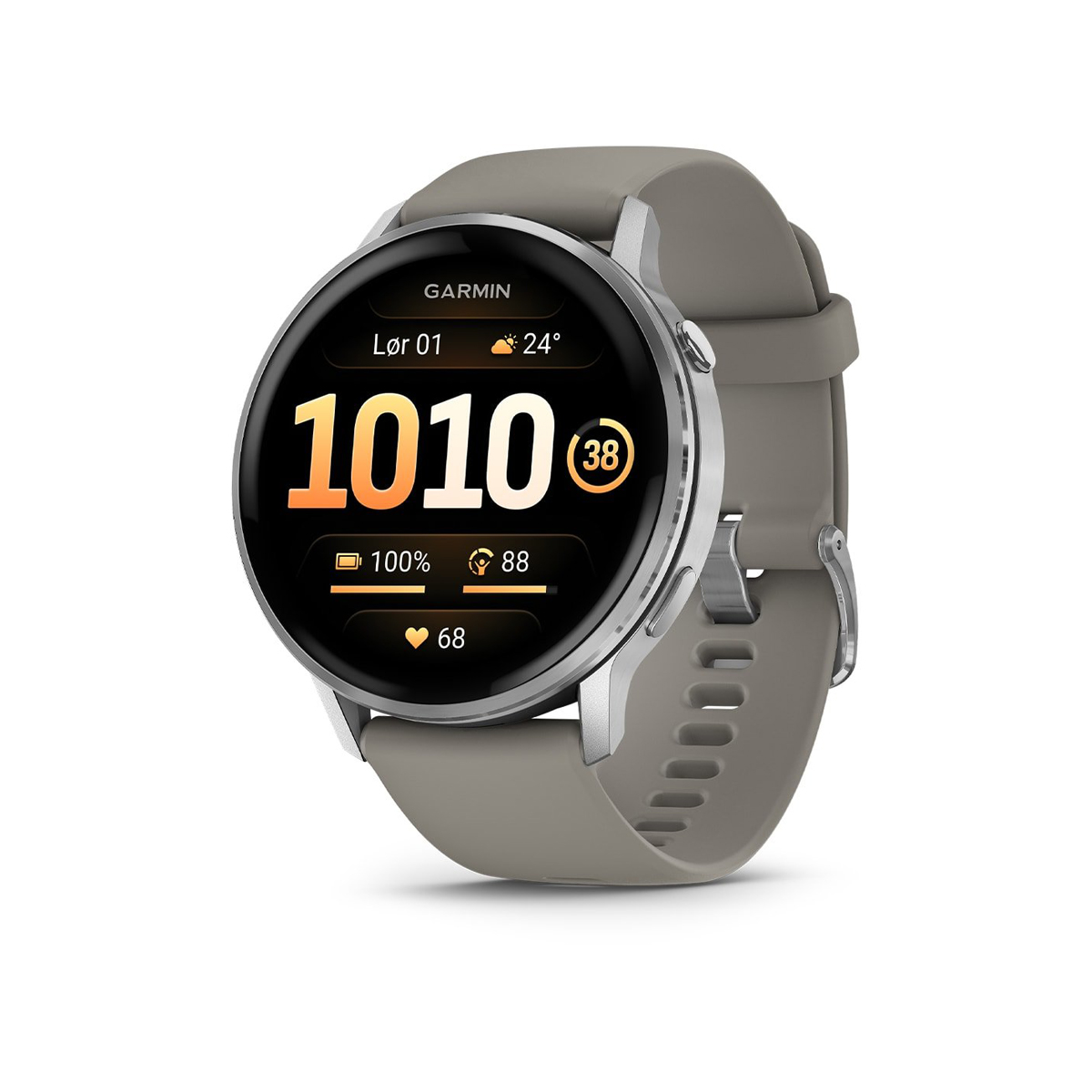 Garmin Venu® 4 - 45 mm - Sølv med sølvgrå silikonrem