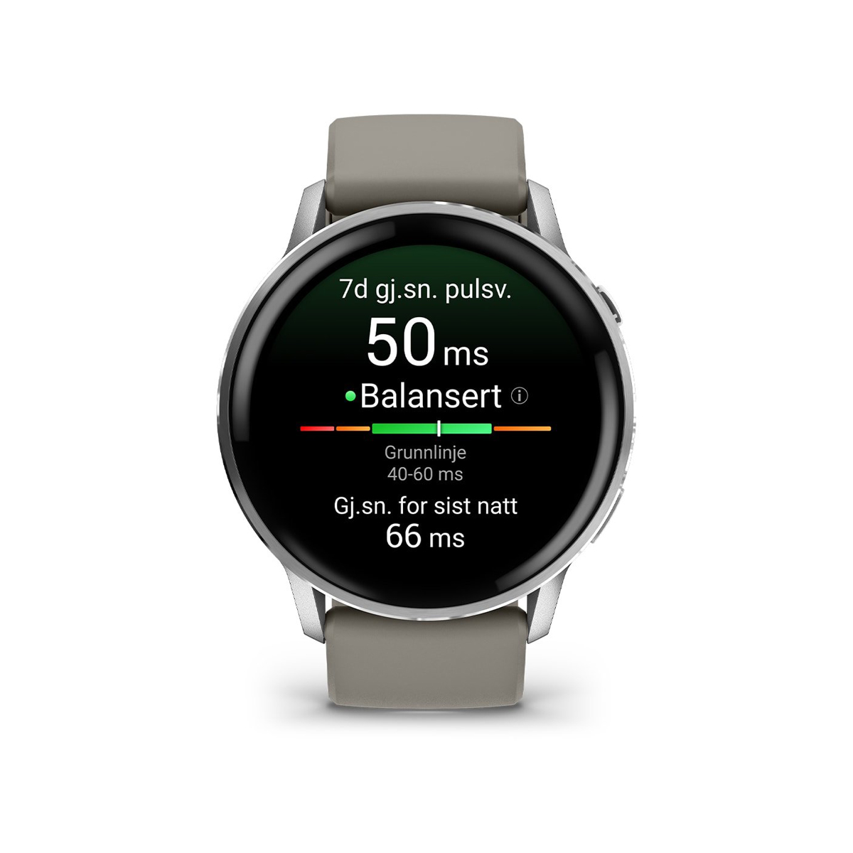 Garmin Venu® 4 - 45 mm - Sølv med sølvgrå silikonrem - Image 2