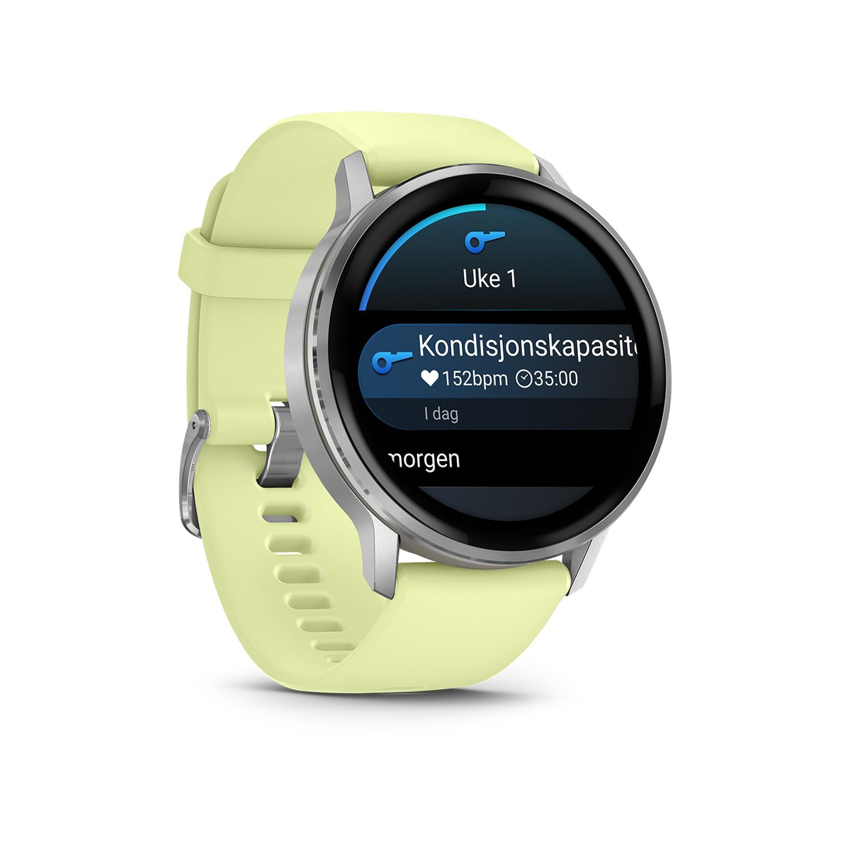 Garmin Venu® 4 - 45 mm - Sølv med sitronfarget silikonrem - Image 3
