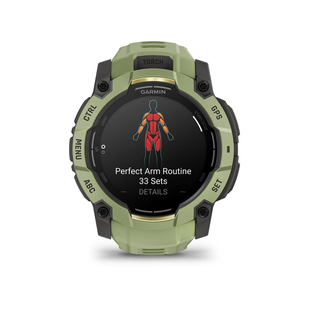 Garmin Instinct® 3 – 50 mm, AMOLED - Bregnegrønn med bregnegrønn rem - Image 4