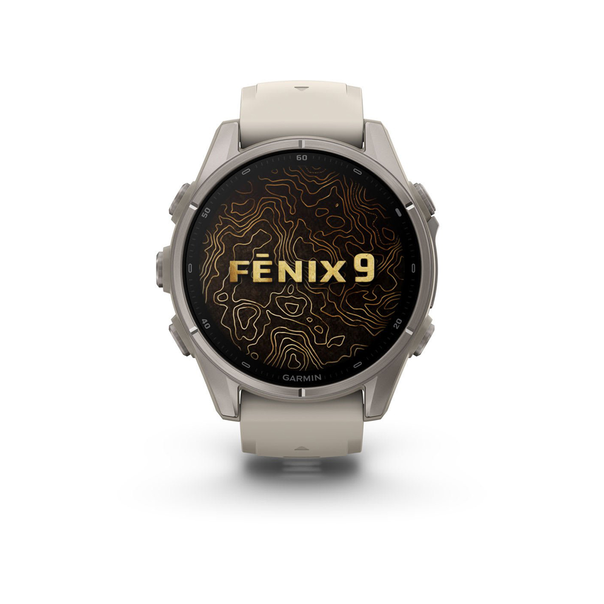 Garmin fēnix® 9 – 43mm - Titan med tåkegrå silikonrem - Image 2